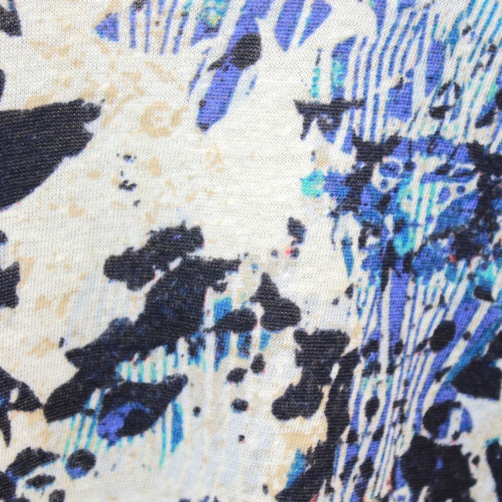 Nic + Zoe NZT Abstract Floral Print 3/4 Sleeve Casual Blouse Top Plus 2X - Picture 4 of 8